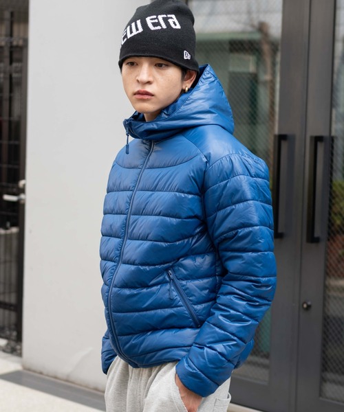 WEGO（ウィゴー）の「WEGO/コンパクトフィットパファーフーディー（ダウンジャケット/コート・メンズ・ブラック/ブルー・MEDIUM/LARGE）」の19枚目の写真