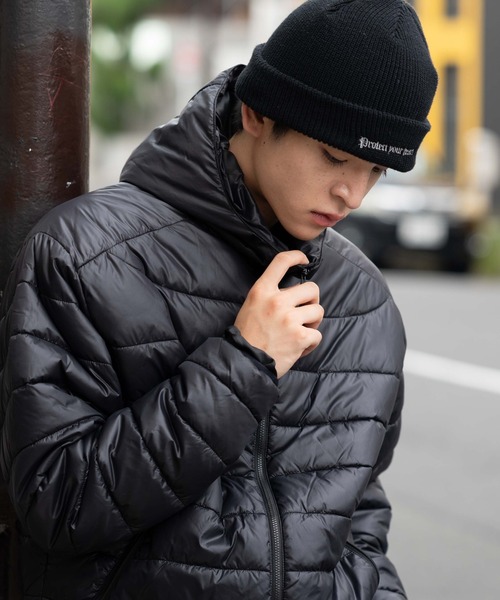 WEGO（ウィゴー）の「WEGO/コンパクトフィットパファーフーディー（ダウンジャケット/コート・メンズ・ブラック/ブルー・MEDIUM/LARGE）」の12枚目の写真