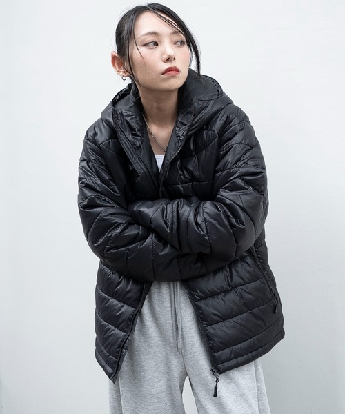 WEGO（ウィゴー）の「WEGO/コンパクトフィットパファーフーディー（ダウンジャケット/コート・メンズ・ブラック/ブルー・MEDIUM/LARGE）」の14枚目の写真