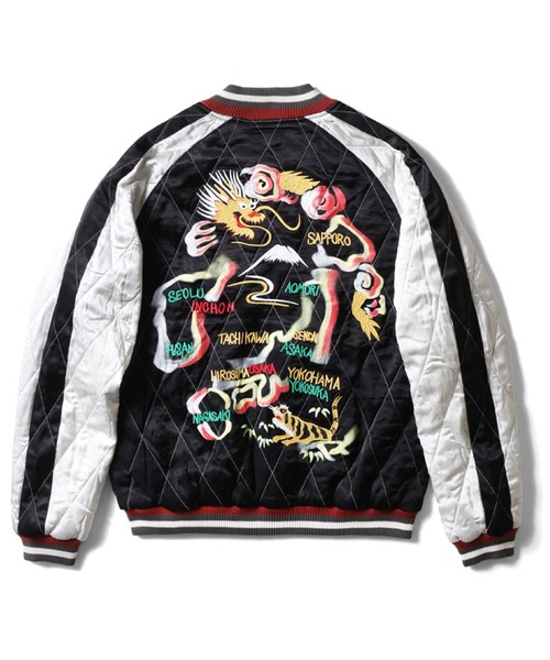 セール】HOUSTON レーヨンスカジャン(MAP)（スカジャン