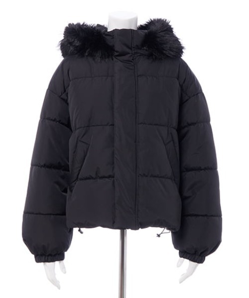 INGNI（イング）の「エコファー取り外し中綿ジャケット（ダウンジャケット/コート・レディース・オフホワイト/グレー系その他/ブラック・M）」の10枚目の写真