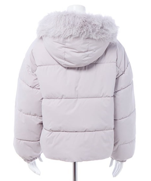 INGNI（イング）の「エコファー取り外し中綿ジャケット（ダウンジャケット/コート・レディース・オフホワイト/グレー系その他/ブラック・M）」の13枚目の写真