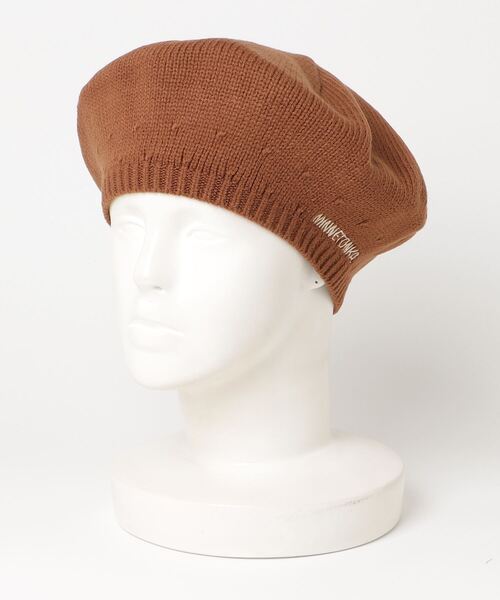Minnetonka（ミネトンカ）の「【MINNETONKA/ミネトンカ】MTK EX KNIT BERET　ニットベレー（ハンチング/ベレー帽・レディース・ブラウン/アイボリー/ブラック/グレー・FREE）」の4枚目の写真