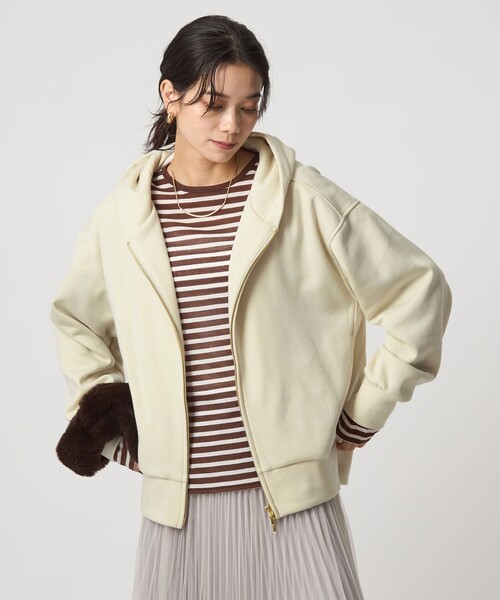 green label relaxing(グリーンレーベルリラクシング)の「ウラキモウ ジップ フーディー(パーカー・レディース・ブラック/ナチュラル/グレー・FREE)」の19枚目の写真