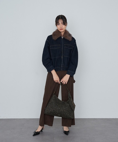 RAY CASSIN（レイカズン）の「【A4対応】アシメラウンドバッグ（ショルダーバッグ・レディース・ブラウン系その他2/ブラウン・FREE）」の12枚目の写真