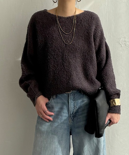 LBC(エルビーシー)の「トイプーニットプルオーバー(ニット/セーター・レディース・ベージュ/ブラウン/チャコール・M)」の1枚目の写真