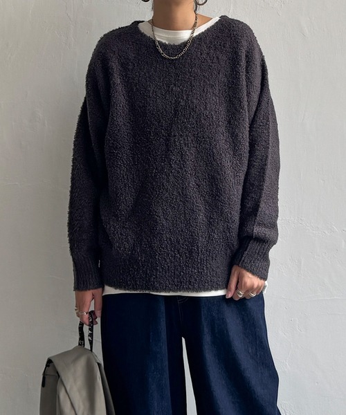 LBC(エルビーシー)の「トイプーニットプルオーバー(ニット/セーター・レディース・ベージュ/ブラウン/チャコール・M)」の14枚目の写真