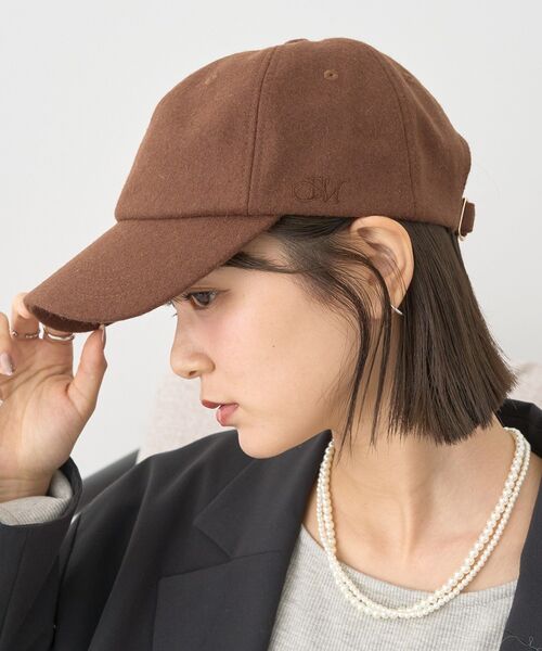 earth music&ecology（アースミュージックアンドエコロジー）の「サイドロゴ刺繍キャップ（キャップ・レディース・ブラウン/グレー/ブラック・F）」の3枚目の写真