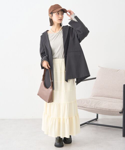 earth music&ecology（アースミュージックアンドエコロジー）の「サイドロゴ刺繍キャップ（キャップ・レディース・ブラウン/グレー/ブラック・F）」の8枚目の写真