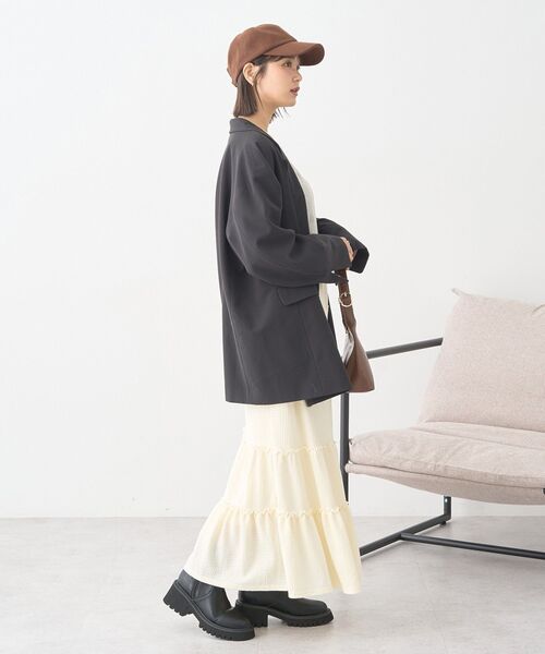 earth music&ecology（アースミュージックアンドエコロジー）の「サイドロゴ刺繍キャップ（キャップ・レディース・ブラウン/グレー/ブラック・F）」の9枚目の写真