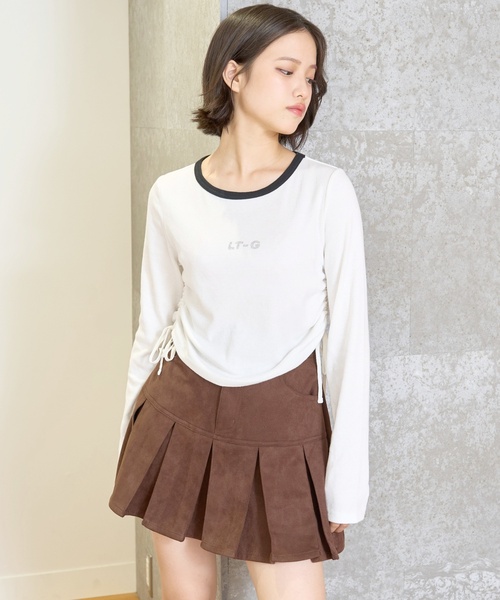 LOVETOXIC（ラブトキシック）の「【LTXC】アソートボックスプリーツスカート（スカート・キッズ・モカ/ブルー/グレー/カーキ/ブラウン・M:150cm/L:160cm/130cm/S:140cm）」の8枚目の写真