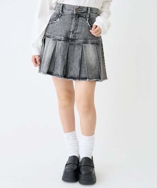 LOVETOXIC（ラブトキシック）の「【LTXC】アソートボックスプリーツスカート（スカート・キッズ・モカ/ブルー/グレー/カーキ/ブラウン・M:150cm/L:160cm/130cm/S:140cm）」の10枚目の写真