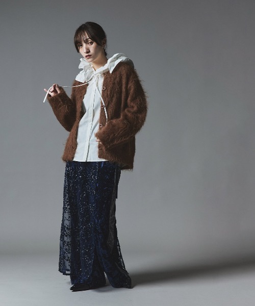 セール】モヘア シャギー ニット カーディガン / Mohair Shaggy Knit