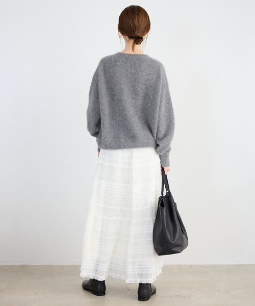 SLOBE IENA（スローブイエナ）の「《WEB限定/追加》MAJOLICAティアプリーツスカート（スカート・レディース・ブラック/ホワイト・FREE）」の15枚目の写真