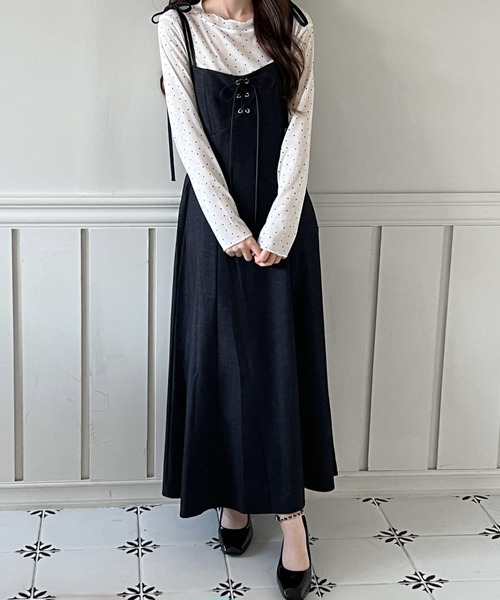 セール】リボンデニムキャミロングワンピース/2025 AW COLLECTION