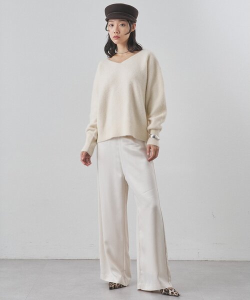 Whim Gazette（ウィムガゼット）の「フィブリルパンツ（その他パンツ・レディース・グレイッシュベージュ/ブラウン/ピンクベージュ/オフホワイト・36/38）」の21枚目の写真