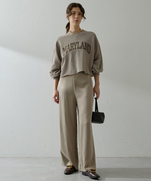 Whim Gazette（ウィムガゼット）の「フィブリルパンツ（その他パンツ・レディース・グレイッシュベージュ/ブラウン/ピンクベージュ/オフホワイト・36/38）」の14枚目の写真