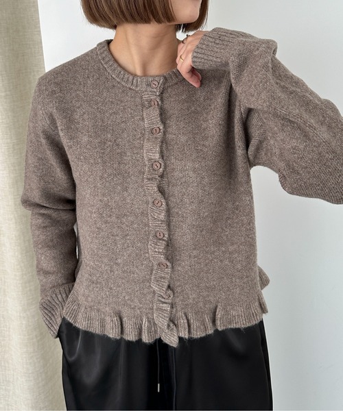 PILIT(ピリット)の「フリルカーディガン(カーディガン/ボレロ・レディース・グレー/チャコールグレー/グレイッシュベージュ・MEDIUM)」の11枚目の写真