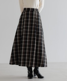 チェックジャガードフレアスカート603896