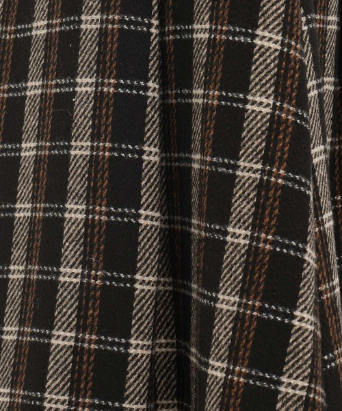 Andemiu（アンデミュウ）の「チェックジャガードフレアスカート603896（スカート・レディース・ベージュ/ブラック・FREE）」の6枚目の写真