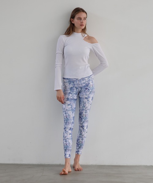 julier Yoga and Relax ジュリエ　レギンス セール】Julier sand flowerプリントスーパーハイレギンス（レギンス