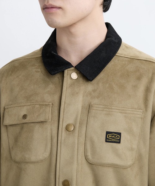 RVCA(ルーカ)の「RVCA メンズ ECO SUEDE JKT ジャケット 【2025年秋冬モデル】/ルーカエコスウェードブルゾン(ブルゾン・メンズ・ブラウン系カモフラージュ/ブラック・LARGE/MEDIUM/SMALL)」の7枚目の写真