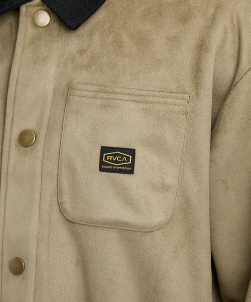 RVCA(ルーカ)の「RVCA メンズ ECO SUEDE JKT ジャケット 【2025年秋冬モデル】/ルーカエコスウェードブルゾン(ブルゾン・メンズ・ブラウン系カモフラージュ/ブラック・LARGE/MEDIUM/SMALL)」の8枚目の写真