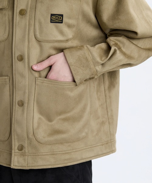 RVCA(ルーカ)の「RVCA メンズ ECO SUEDE JKT ジャケット 【2025年秋冬モデル】/ルーカエコスウェードブルゾン(ブルゾン・メンズ・ブラウン系カモフラージュ/ブラック・LARGE/MEDIUM/SMALL)」の10枚目の写真