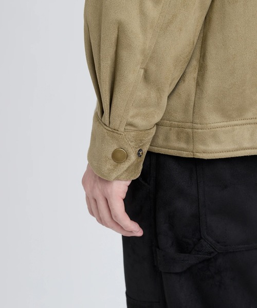 RVCA(ルーカ)の「RVCA メンズ ECO SUEDE JKT ジャケット 【2025年秋冬モデル】/ルーカエコスウェードブルゾン(ブルゾン・メンズ・ブラウン系カモフラージュ/ブラック・LARGE/MEDIUM/SMALL)」の3枚目の写真