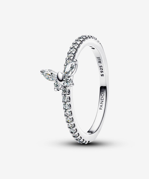PANDORA(パンドラ)の「スパークリング クリア バタフライ リング(リング・レディース・シルバー・48/50/52/54/56/58)」の1枚目の写真
