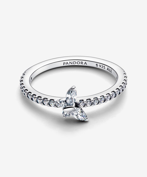 PANDORA(パンドラ)の「スパークリング クリア バタフライ リング(リング・レディース・シルバー・48/50/52/54/56/58)」の2枚目の写真