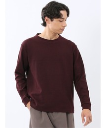 【ロンT インナー】タカキュー ウェーブジャガード クルーネック 長袖 Tシャツ