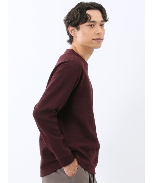 TAKA-Q(タカキュー)の「【ロンT インナー】タカキュー ウェーブジャガード クルーネック長袖Tシャツ(Tシャツ/カットソー・メンズ・グレー系その他2/ボルドー/ネイビー/ライトグレー・MEDIUM/LARGE/X-LARGE)」の6枚目の写真