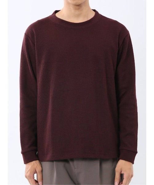 TAKA-Q(タカキュー)の「【ロンT インナー】タカキュー ウェーブジャガード クルーネック長袖Tシャツ(Tシャツ/カットソー・メンズ・グレー系その他2/ボルドー/ネイビー/ライトグレー・MEDIUM/LARGE/X-LARGE)」の10枚目の写真