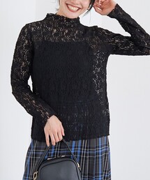 coen | カットレース タートルネックトップス(Tシャツ/カットソー)