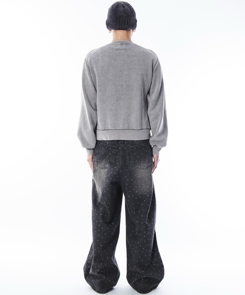 SHORT ROUND（ショートラウンド）の「SHORT ROUND/コンパクトフィットロゴプルオーバー（スウェット・メンズ・グレー/ブラック系その他・LARGE/MEDIUM）」の9枚目の写真