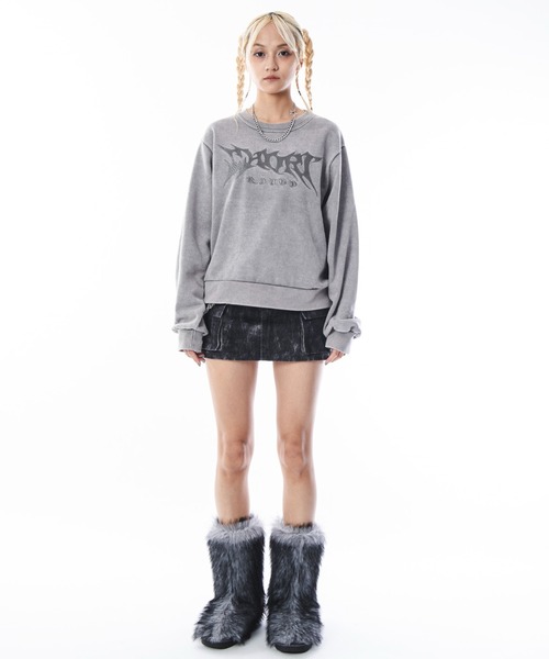 SHORT ROUND（ショートラウンド）の「SHORT ROUND/コンパクトフィットロゴプルオーバー（スウェット・メンズ・グレー/ブラック系その他・LARGE/MEDIUM）」の11枚目の写真