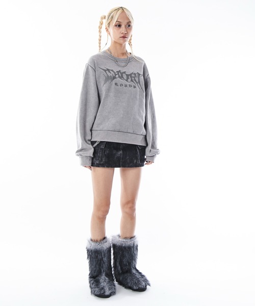 SHORT ROUND（ショートラウンド）の「SHORT ROUND/コンパクトフィットロゴプルオーバー（スウェット・メンズ・グレー/ブラック系その他・LARGE/MEDIUM）」の14枚目の写真