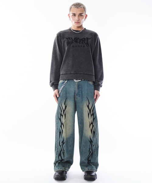 SHORT ROUND（ショートラウンド）の「SHORT ROUND/コンパクトフィットロゴプルオーバー（スウェット・メンズ・グレー/ブラック系その他・LARGE/MEDIUM）」の15枚目の写真