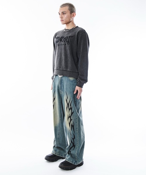 SHORT ROUND（ショートラウンド）の「SHORT ROUND/コンパクトフィットロゴプルオーバー（スウェット・メンズ・グレー/ブラック系その他・LARGE/MEDIUM）」の16枚目の写真