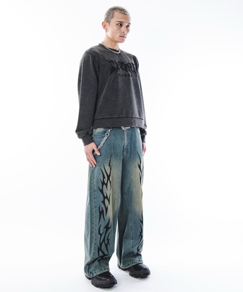 SHORT ROUND（ショートラウンド）の「SHORT ROUND/コンパクトフィットロゴプルオーバー（スウェット・メンズ・グレー/ブラック系その他・LARGE/MEDIUM）」の18枚目の写真