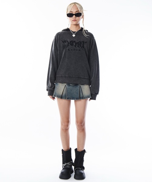 SHORT ROUND（ショートラウンド）の「SHORT ROUND/コンパクトフィットロゴプルオーバー（スウェット・メンズ・グレー/ブラック系その他・LARGE/MEDIUM）」の19枚目の写真