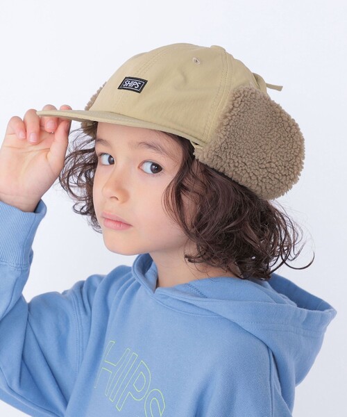 SHIPS(シップス)の「SHIPS KIDS:〈取り外し可能〉 フライトキャップ(キャップ・キッズ・ベージュ/ネイビー・LARGE/MEDIUM)」の3枚目の写真