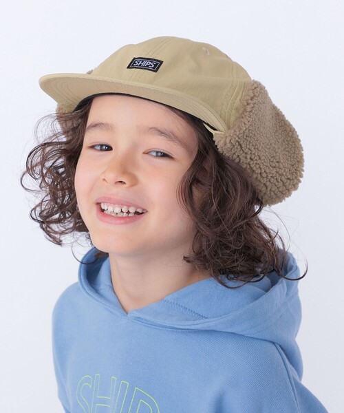 SHIPS(シップス)の「SHIPS KIDS:〈取り外し可能〉 フライトキャップ(キャップ・キッズ・ベージュ/ネイビー・LARGE/MEDIUM)」の6枚目の写真