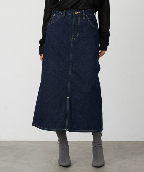 セール】リニューアル Lee BABE ストレッチ/ミドル丈デニムスカート