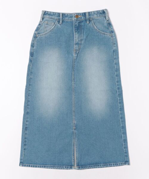Lee（リー）の「リニューアル Lee BABE ストレッチ/ミドル丈デニムスカート 【豊富なサイズ展開XS-XL】（デニムスカート・レディース・インディゴブルー/ライトインディゴブルー/ブラック系その他・X-SMALL/MEDIUM/LARGE/X-LARGE/SMALL）」の7枚目の写真