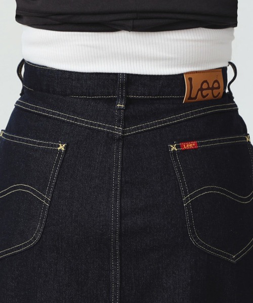 Lee（リー）の「Lee/リー リニューアル Lee BABE ストレッチ/ミドル丈デニムスカート 【豊富なサイズ展開XS-XL】（デニムスカート・レディース・インディゴブルー/ライトインディゴブルー/ブラック系その他・X-SMALL/MEDIUM/LARGE/X-LARGE/SMALL）」の11枚目の写真