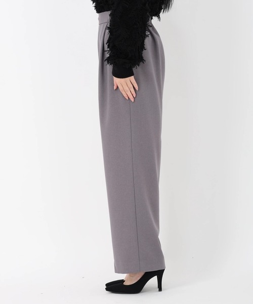 STRAWBERRY-FIELDS（ストロベリーフィールズ）の「プルックツイル_タックイージーパンツ（スラックス・レディース・ブラック/オフホワイト/グレー・1/2）」の8枚目の写真