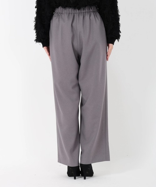 STRAWBERRY-FIELDS（ストロベリーフィールズ）の「プルックツイル_タックイージーパンツ（スラックス・レディース・ブラック/オフホワイト/グレー・1/2）」の9枚目の写真