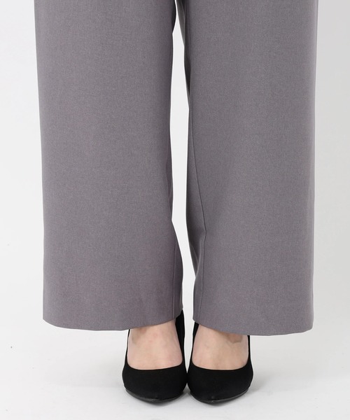 STRAWBERRY-FIELDS（ストロベリーフィールズ）の「プルックツイル_タックイージーパンツ（スラックス・レディース・ブラック/オフホワイト/グレー・1/2）」の13枚目の写真